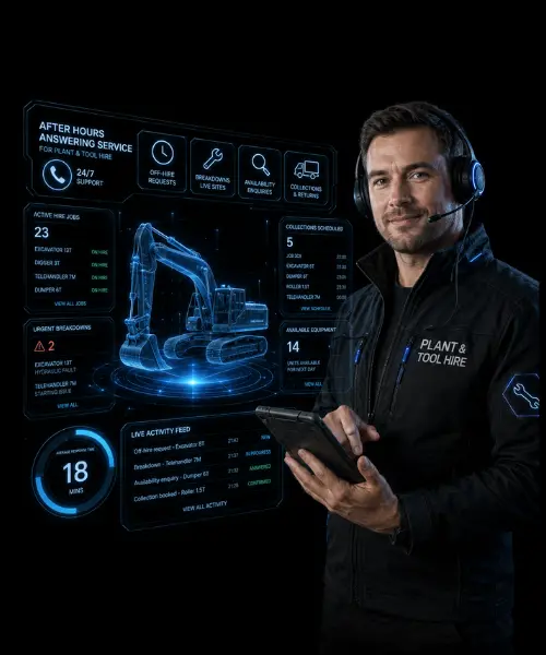 After Hours Answering Service For Plant And Tool Hire